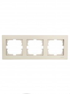 Lezard VESNA рамка СУ 3 мест. (горизонт) титан 742-3700-148