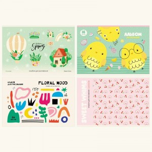 Альбом для рисования 16л., А4, на скрепке BG "Mix. Девочки" Арт.339404