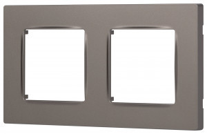 ЭРА 12 рамка СУ 2 мест. Классик, титан 12-5202-16