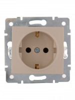 Lezard KARINA мех. роз. СУ 1 мест. 16А земля, керамика крем (корп. ABS) 707-0388-122
