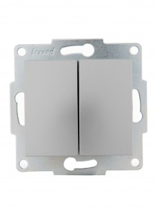 Lezard KARINA мех. выкл. СУ 2 кл. 10А матов. серебро (корп. ABS) 707-4388-101