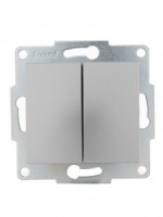 Lezard KARINA мех. выкл. СУ 2 кл. 10А матов. серебро (корп. ABS) 707-4388-101