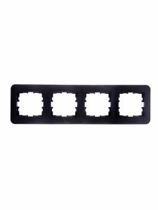 Lezard KARINA LIFE рамка 4 мест. (горизонт.) б/вст чёрн. бархат (ABS) 708-4200-149