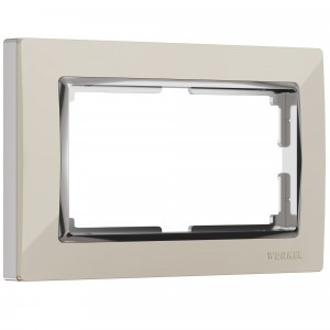 Werkel рамка СУ 2 мест. Snabb (слоновая кость) для двойной роз. ( a033482)W0081903 a051648