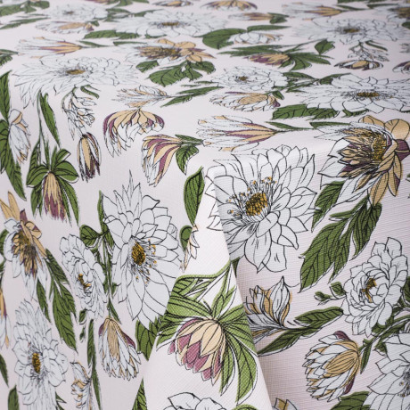 PROVANCE Хейзел Скатерть ПВХ 140х180см на текстильной основе, 2 дизайна