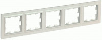 IEK BRITE Рамка СУ 5 мест. РУ-5-БрЖ пластик жемчужный BR-M52-K36