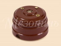 МЕЗОНИНЪ роз. ОУ 1 мест. ТВ, оконечная (SAT) с рамкой (D70x45), коричнеый фарфор GE70321-04