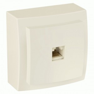 Nilson THEMIS роз. комп. 1 мест. ОУ (RJ45 CAT5), крем, 26121044