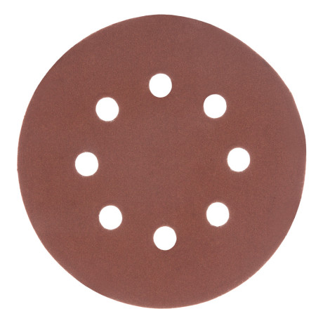 Круг абразивный на ворсовой подложке под "липучку", перфорированный, P 600, 125 мм, 5 шт Matrix