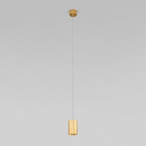 Eurosvet св-к подвесной  LED 290lm 60х40х1150 металл золото Piccolo 50248/1 LED a061426