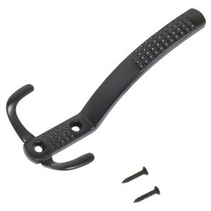 Крючок-вешалка мебельн 3-рожк СТАНДАРТ 212A BL мат черн Инд. уп. на подвесе(320,40)