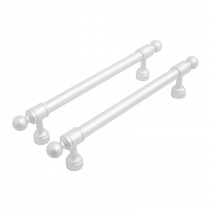 Ручка-рейлинг мебельная 128 AP2306-128 W мат.бел. хром 2шт (цена за пару (15, 150) StahlBuro