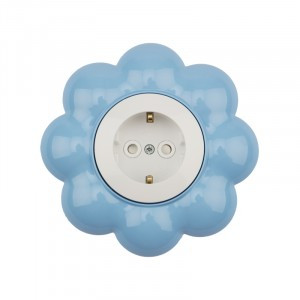 KRANZ HAPPY роз. СУ 1 мест. Цветок(земля, крышка) 16A белая/голубая KR-78-0628