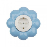 KRANZ HAPPY роз. СУ 1 мест. Цветок(земля, крышка) 16A белая/голубая KR-78-0628