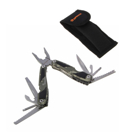 Мультитул многофункциональный тм ЕРМАК, 15 функций, нерж. Сталь, 15 см