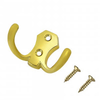 Крючок-вешалка мебельн 2-рожк 306В GP золото Инд. уп. на подвесе StahlBuro (300,50)