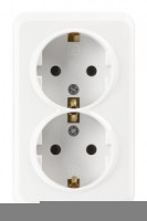 Smartbuy Юпитер роз. ОУ 2-мест. 16А земля белая (SBE-03w-16-S2-Z)