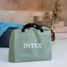 INTEX Матрас надувной с подголовником, высокий, флок Квин, 152х203х42см, встр.электронасос, 64124ND