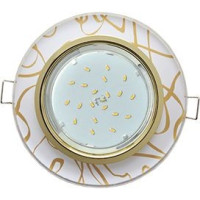 Ecola GX53 H4 5310 св-к Стекло Круг золото-золото на белом 38x126 FG53RNECH (10!)