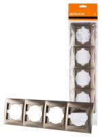 TDM Лама рамка 4 мест. горизонтальная бронза SQ1815-0732