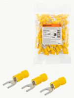 TDM Наконечник вилочный изолированный НВИ с легким вводом проводника 6,0-4 (100 шт.)  SQ0503-0207