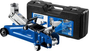 Домкрат гидравлический подкатной T30, 2т, 135-330мм, в кейсе, ЗУБР Профессионал 43053-2-K