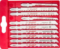 Набор ЗУБР "ЭКСПЕРТ" Полотна для эл/лобзика, Cr-V, по дереву, EU-хвост., пласт. бокс, 10шт