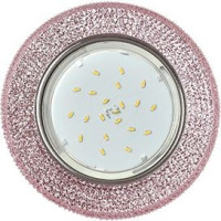 Ecola GX53 H4 LD7069 св-к Круг &quot;Модерн&quot; подсветка 4K Светло-розовый/Хром 35x125 FP53CMEFB (10!)