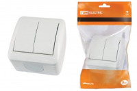 TDM Селигер выкл. ОУ 2 кл. 10А IP44 бел.  (10!) SQ1818-0002