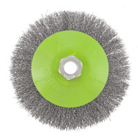 Щетка для УШМ, 125 мм, М14, &quot;тарелка&quot;, витая проволока Сибртех