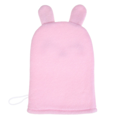 ЮL Мочалка рукавичка для ванны и душа в виде зверюшек, полиэстер, 18х13см, 3 дизайна, МС24-08