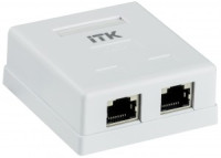 ITK Настенная инф. розетка RJ45 кат. 6 FTP 2-порт CS2-1C06F-22