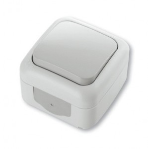 VIKO by Panasonic PALMIYE  выкл. 1 кл. ОУ серый 10А IP54 90555501