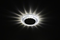 ЭРА DK LED 16 SL/WH св-к св/д круглый &quot;белая подсветка&quot; 3+3W прозрачный/белый (40/960