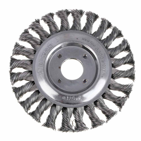 ЕРМАК PROFI Щетка дисковая для УШМ, плетеные пучки стальной проволоки 0,5мм, 125х22мм