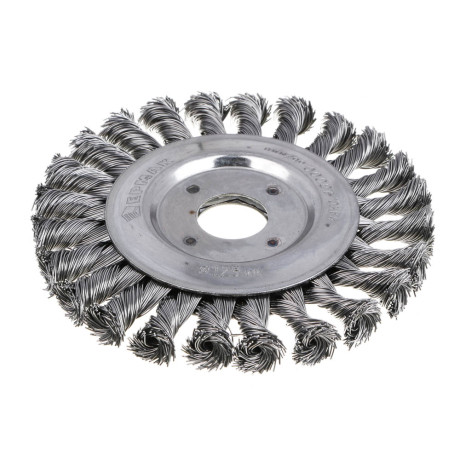 ЕРМАК PROFI Щетка дисковая для УШМ, плетеные пучки стальной проволоки 0,5мм, 125х22мм