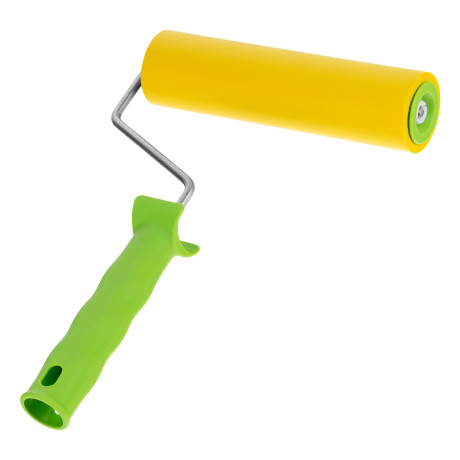 Валик прижимной резиновый с ручкой, 180 мм, D ручки 6 мм Сибртех