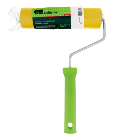 Валик прижимной резиновый с ручкой, 180 мм, D ручки 6 мм Сибртех