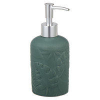 VETTA Дозатор для жидкого мыла, керамика, 17x7,5x7,5 см, листья, хаки