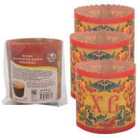 Форма д/выпечки однор. н-р 3шт/уп, цена за уп "Орнамент" (кратность 12!!!) 9*9см 8-112 Мультидом