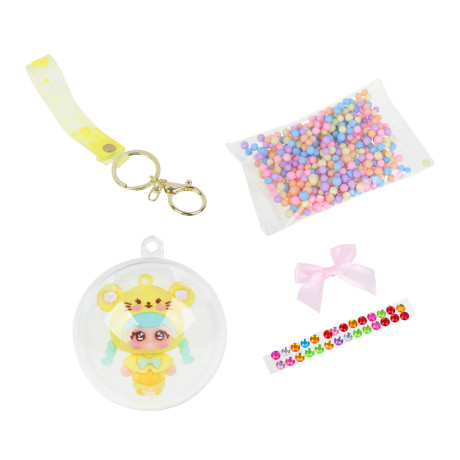 ХОББИХИТ Набор для творчества "Шарик с куколкой" с браслетом, 8,5х7х8см, 6 дизайнов