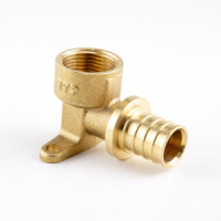 РосТурПласт Водорозетка аксиальная, 16х1/2&quot; (внутр. рез.), латунь, желтый, (инд.пакет), 34753