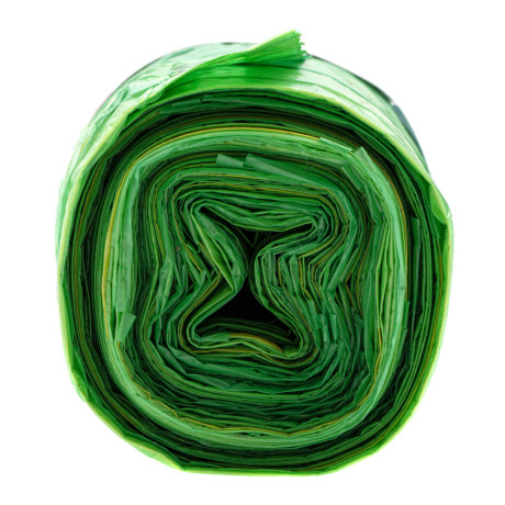 Пакеты для мусора с завязками 35 л x 15 шт., зеленые, Home Palisad