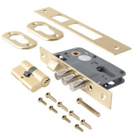 Замок врез 1000/60-G Apecs (золото) межос.-61,5мм (с цилиндром)  \28