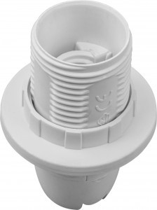 Navigator Патрон E14 пластик. люстровый с кольцом, белый NLH-PL-R1-E14 (50!) 71602