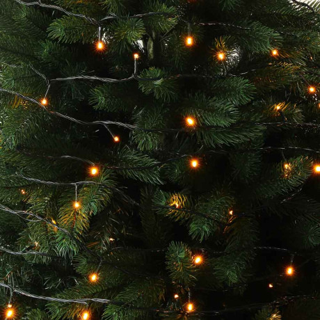 СНОУ БУМ Гирлянда эл. вьюн, 20м, 160LED, шампань, пост.св., ПВХ зел, коннект, 220В