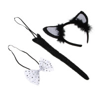 СНОУ БУМ Набор карнавальный &quot;Котик&quot;, 3 предмета, пластик, полиэстер