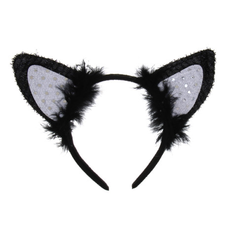 СНОУ БУМ Набор карнавальный "Котик", 3 предмета, пластик, полиэстер