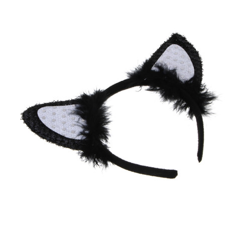 СНОУ БУМ Набор карнавальный "Котик", 3 предмета, пластик, полиэстер