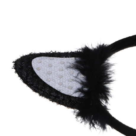 СНОУ БУМ Набор карнавальный "Котик", 3 предмета, пластик, полиэстер